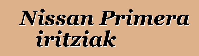 Nissan Primera iritziak