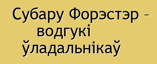 Субару Форэстэр – водгукі ўладальнікаў