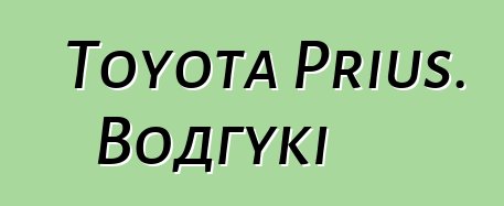 Toyota Prius. Водгукі