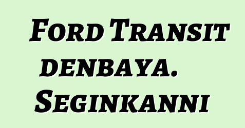 Ford Transit denbaya. Seginkanni