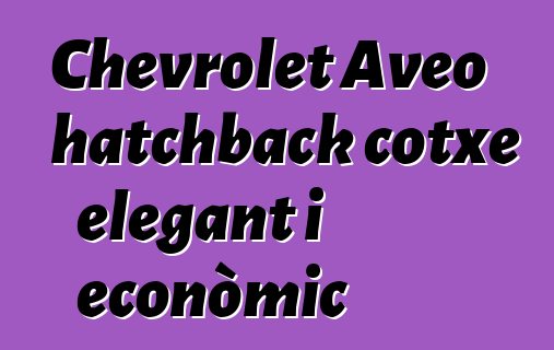 Chevrolet Aveo hatchback cotxe elegant i econòmic