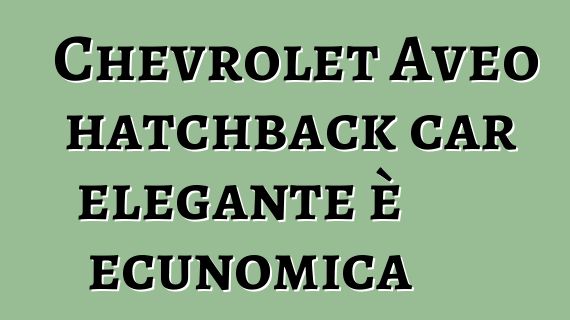 Chevrolet Aveo hatchback car elegante è ecunomica