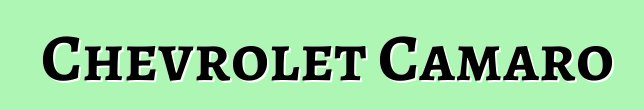 Chevrolet Camaro
