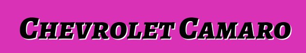 Chevrolet Camaro