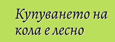 Купуването на кола е лесно