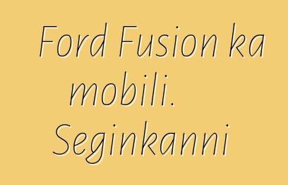 Ford Fusion ka mobili. Seginkanni