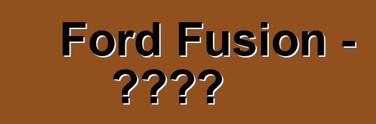 Ford Fusion - 实践评论