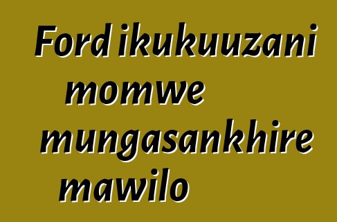Ford ikukuuzani momwe mungasankhire mawilo