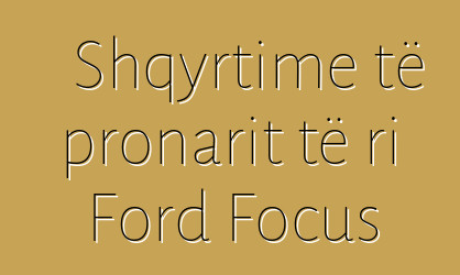 Shqyrtime të pronarit të ri Ford Focus