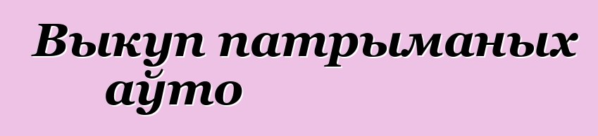 Выкуп патрыманых аўто
