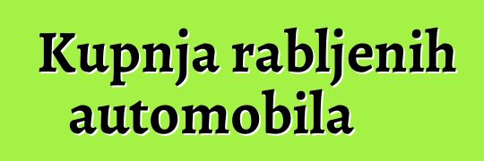 Kupnja rabljenih automobila