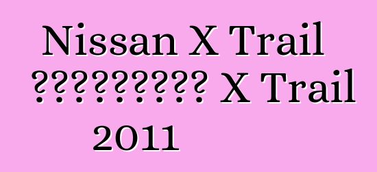 Nissan X Trail 车主评论。更新日产 X Trail 2011