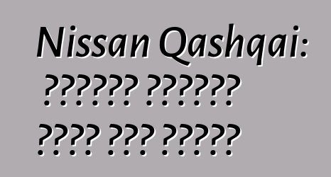 Nissan Qashqai: ግምገማዎች ለአምሳያው እድገት እንደ ማበረታቻ