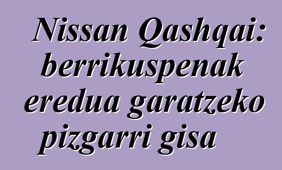 Nissan Qashqai: berrikuspenak eredua garatzeko pizgarri gisa