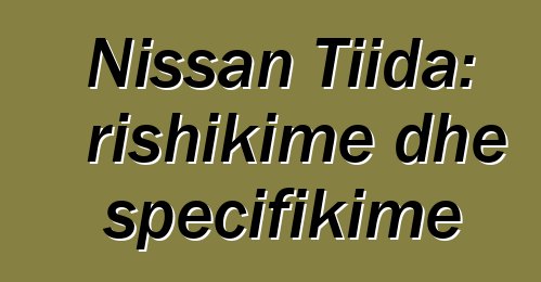 Nissan Tiida: rishikime dhe specifikime