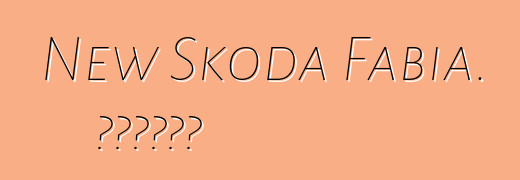 New Skoda Fabia. ግምገማዎች