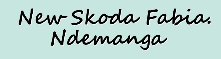 New Skoda Fabia. Ndemanga
