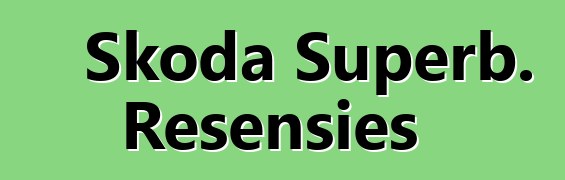 Skoda Superb. Resensies