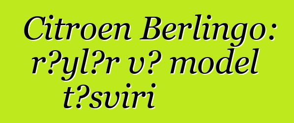 Citroen Berlingo: rəylər və model təsviri