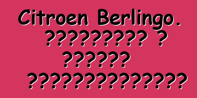 Citroen Berlingo. ակնարկներ և մոդելի նկարագրություն