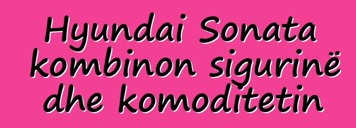 Hyundai Sonata kombinon sigurinë dhe komoditetin