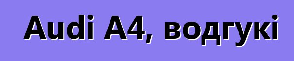 Audi A4, водгукі