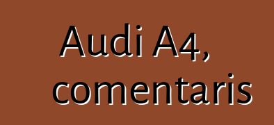 Audi A4, comentaris