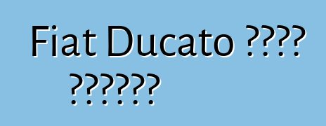 Fiat Ducato መኪና። ግምገማዎች