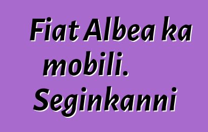 Fiat Albea ka mobili. Seginkanni