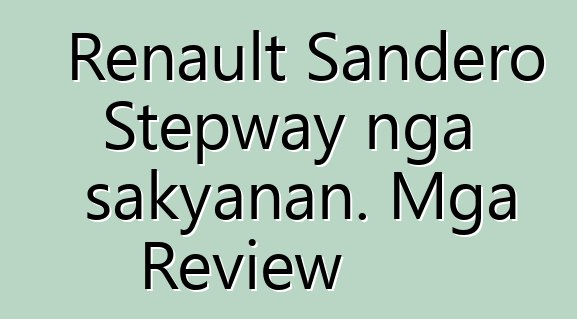 Renault Sandero Stepway nga sakyanan. Mga Review