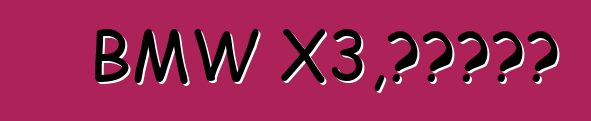 BMW X3，评论和特性