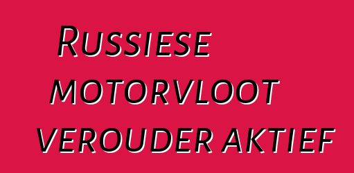 Russiese motorvloot verouder aktief