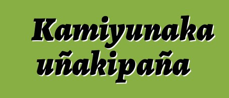 Kamiyunaka uñakipaña