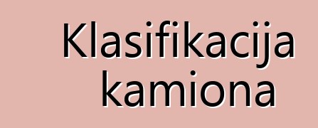 Klasifikacija kamiona