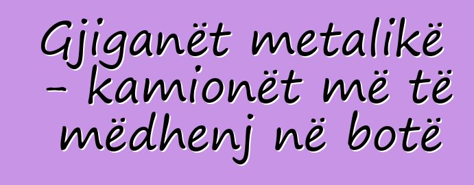 Gjiganët metalikë - kamionët më të mëdhenj në botë