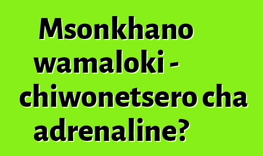Msonkhano wamaloki - chiwonetsero cha adrenaline?