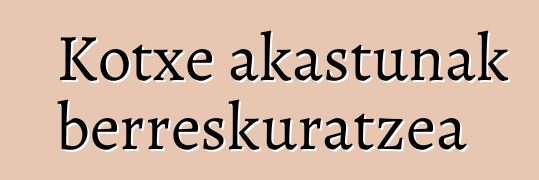Kotxe akastunak berreskuratzea