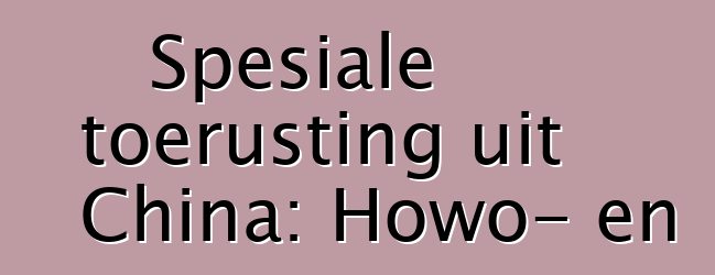 Spesiale toerusting uit China: Howo- en Shaanxi-betonmengervragmotors