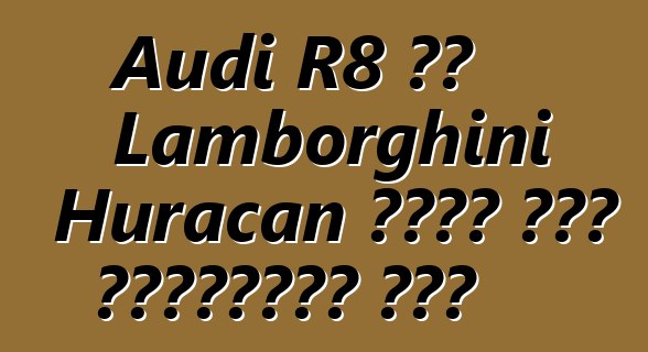 Audi R8 እና Lamborghini Huracan ለቻይና ግማሽ ሲሊንዶቻቸውን ያጣሉ