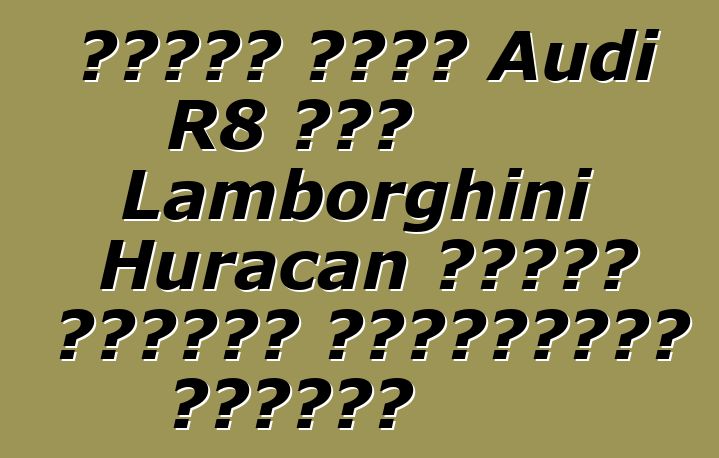 চীনের জন্য Audi R8 এবং Lamborghini Huracan তাদের অর্ধেক সিলিন্ডার হারাবে