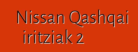 Nissan Qashqai iritziak 2
