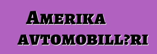 Amerika avtomobilləri
