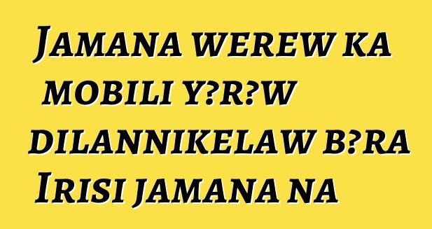 Jamana wɛrɛw ka mobili yɔrɔw dilannikɛlaw bɔra Irisi jamana na