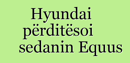 Hyundai përditësoi sedanin Equus