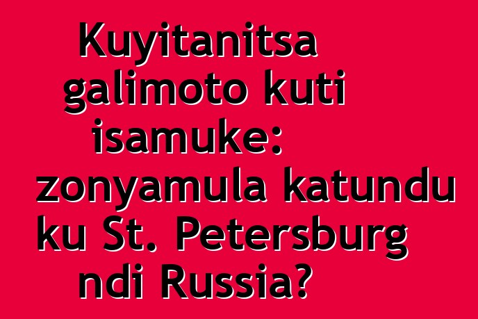 Kuyitanitsa galimoto kuti isamuke: zonyamula katundu ku St. Petersburg ndi Russia?