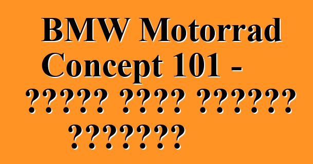 BMW Motorrad Concept 101 - تجسيد لروح الطريق المفتوح