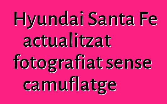 Hyundai Santa Fe actualitzat fotografiat sense camuflatge