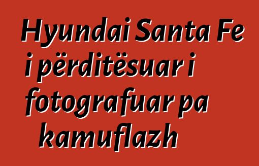 Hyundai Santa Fe i përditësuar i fotografuar pa kamuflazh