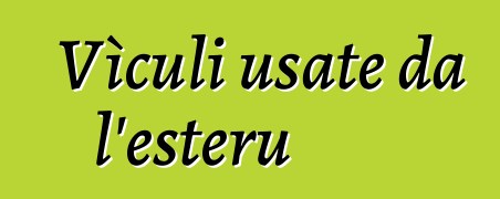 Vìculi usate da l'esteru