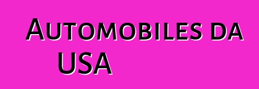 Automobiles da USA